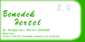 benedek hertel business card